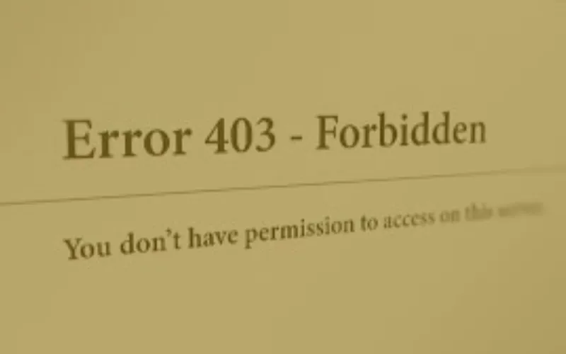 reparar o erro 403 forbidden error