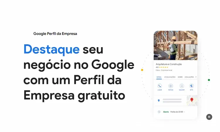 serviço de configuração google perfil da empresa