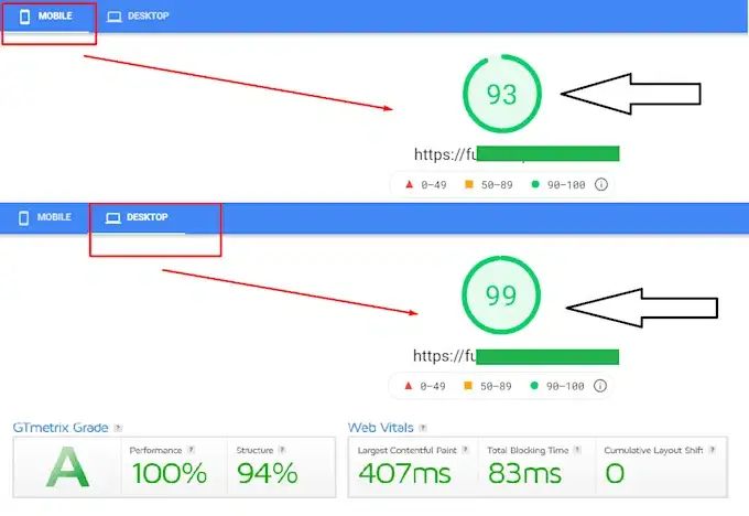 medição da otimização velocidade sites em WordPress
